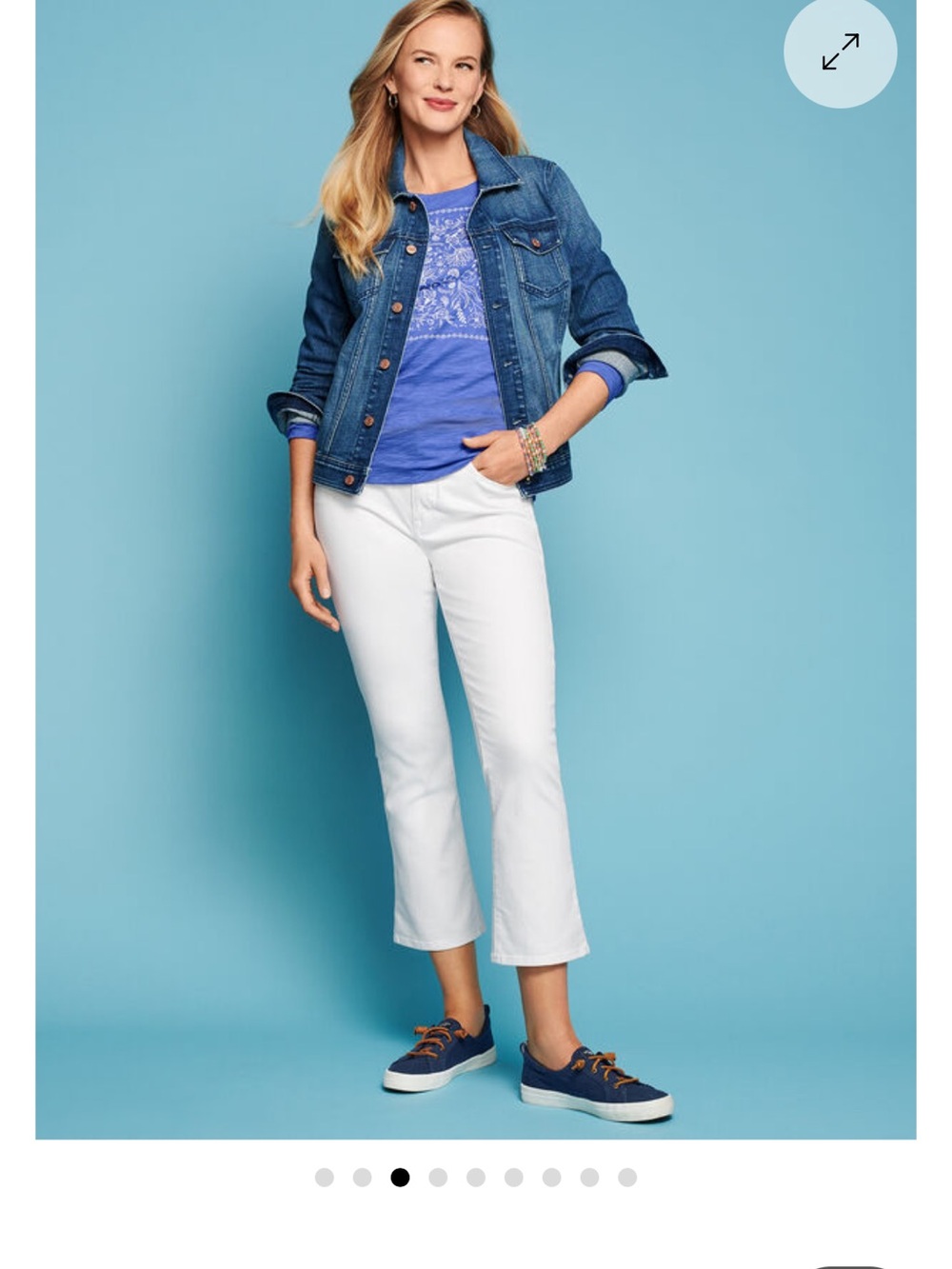 Talbots white Cropped flare Jeans